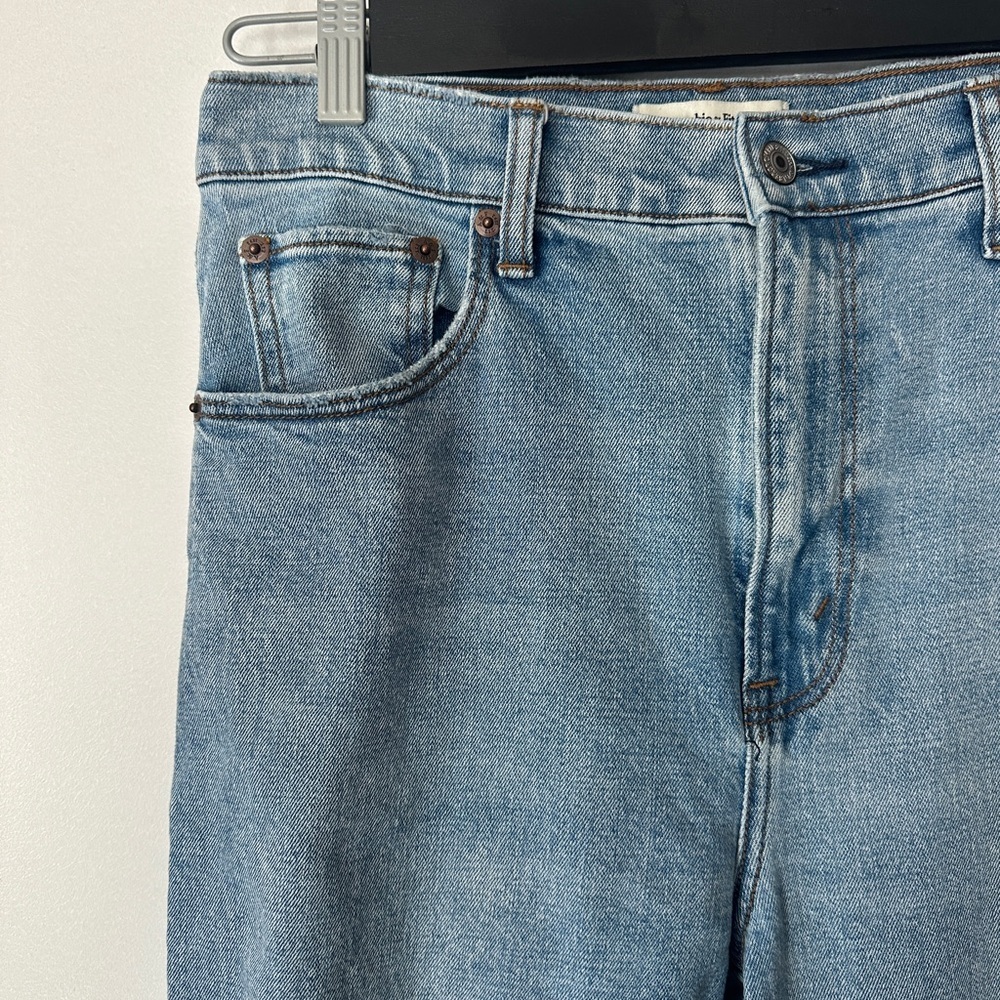 Abercrombie & Fitch Light Blue High-Rise Slim Straight Women's Jeans Size 28 - Picture 3 of 7